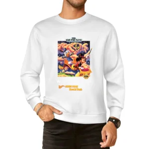 World Of Illusions Mickey Donald Sega Genesis Old School Retro Video G European Size Pullover Sweater