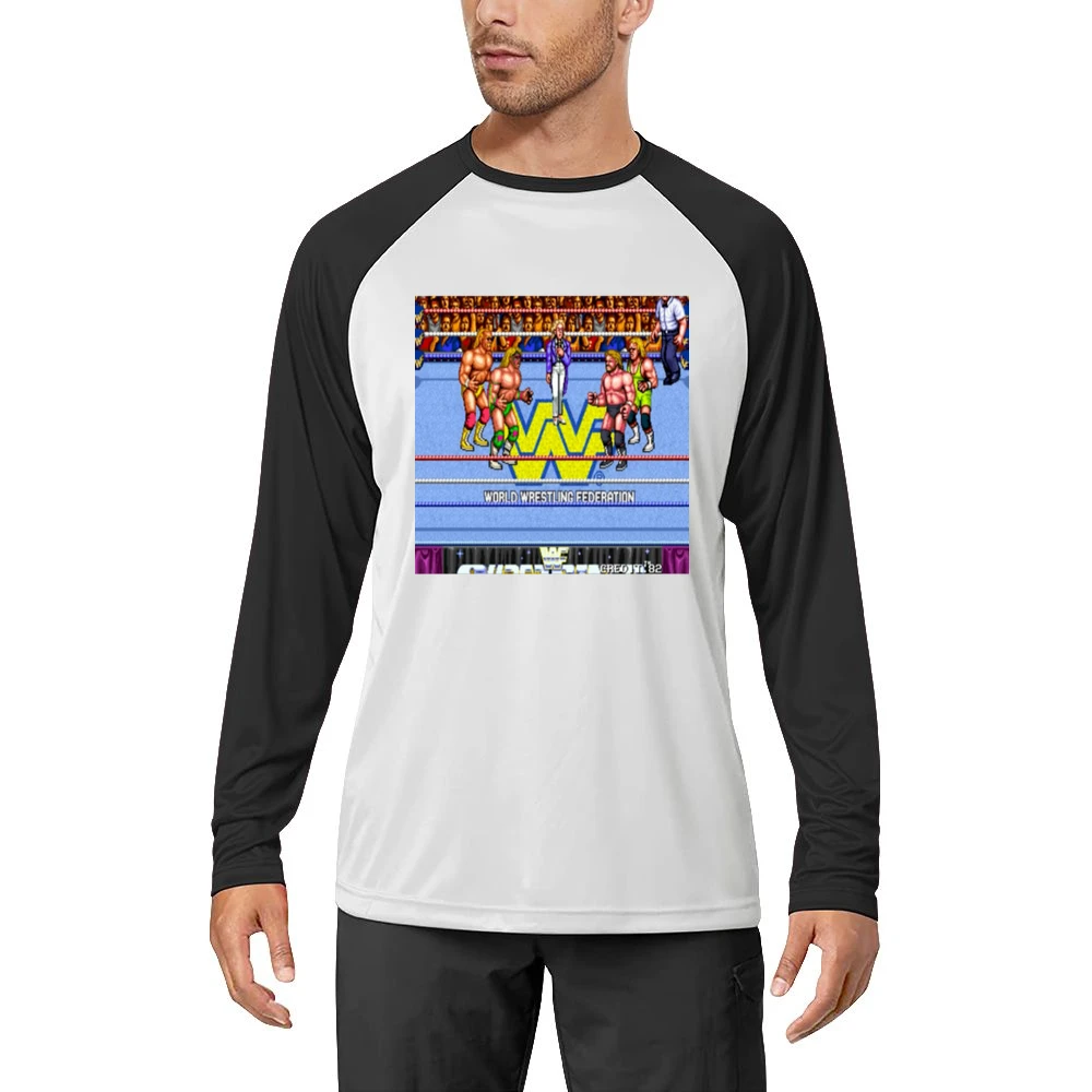 Wrestling Video Game Tshirt Men Long Sleeve T-Shirt