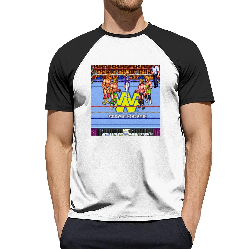 Wrestling Video Game Tshirt Men Short Sleeve T-Shirt