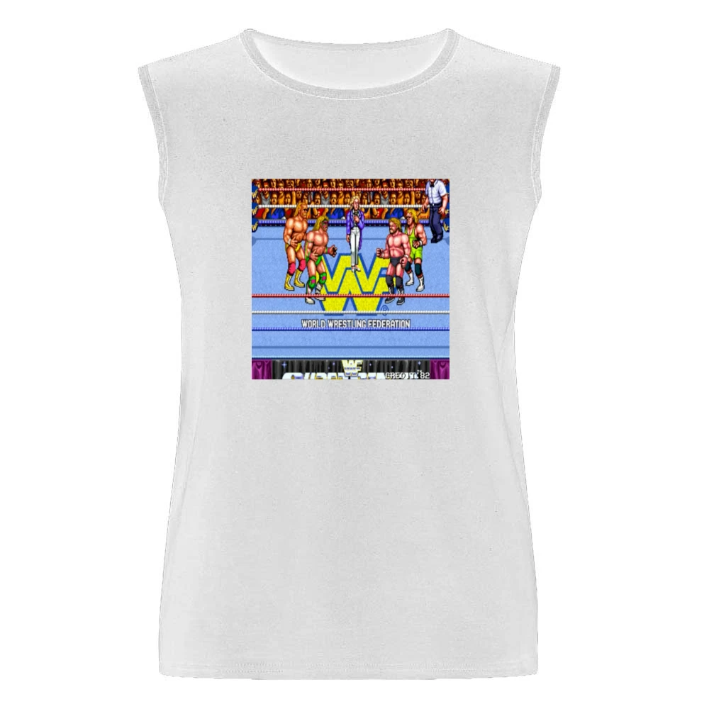 Wrestling Video Game Tshirt Men Sleeveless T-Shirt