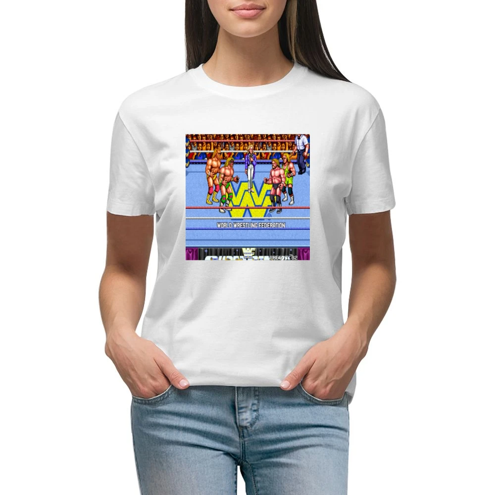 Wrestling Video Game Tshirt Premium Women Ladies T-shirt