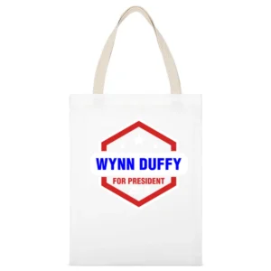 Wynn Duffy For President 2016 Justified TV Show White Canvas Tote Shopping Bag