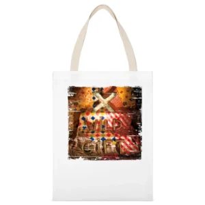 X Wild Gift Album Cover Distressed Image White Canvas Tote Shopping Bag
