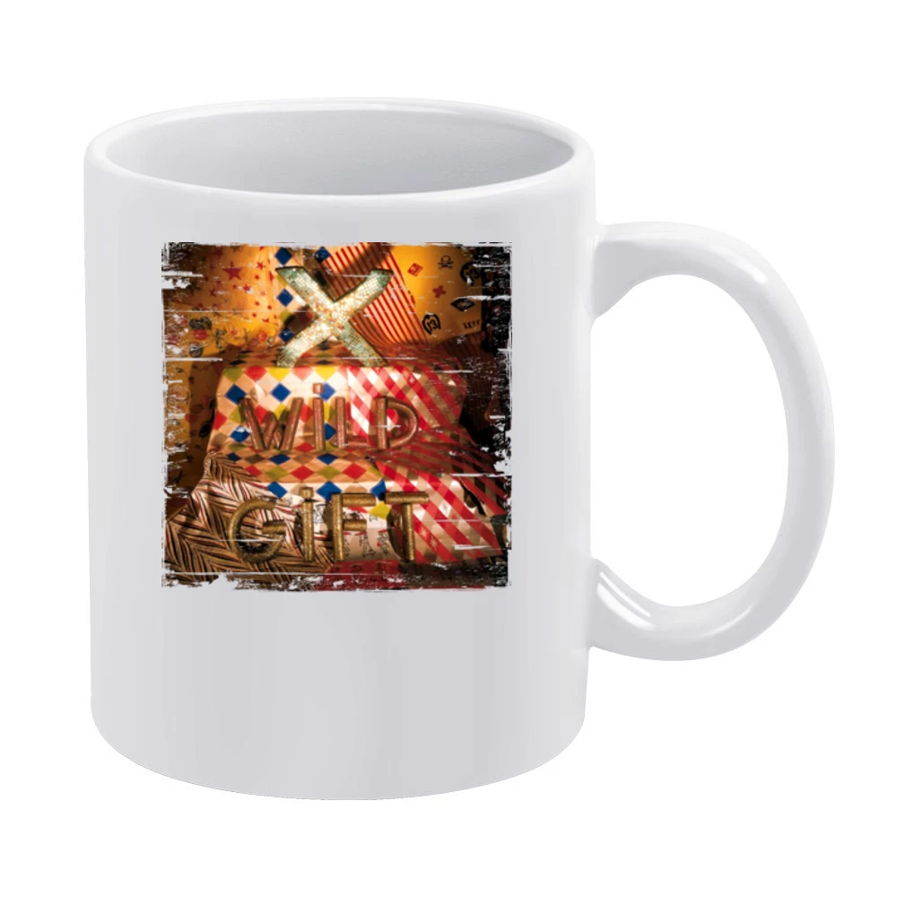 X Wild Gift Album Cover Distressed Image White Mug