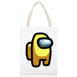 Yellow Suspect Fun Video Game Fan White Canvas Tote Shopping Bag