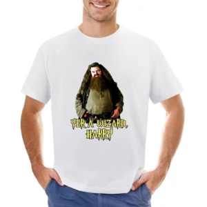 Yer A Wizard Harry Robbie Coltrane Hagrid Quote White Asian Size Men T-Shirt