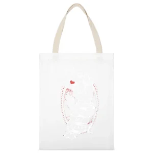 You Stole My Heart Fun Love White Canvas Tote Shopping Bag