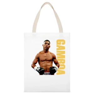 Yuriorkis Gamboa Boxer White Canvas Tote Shopping Bag