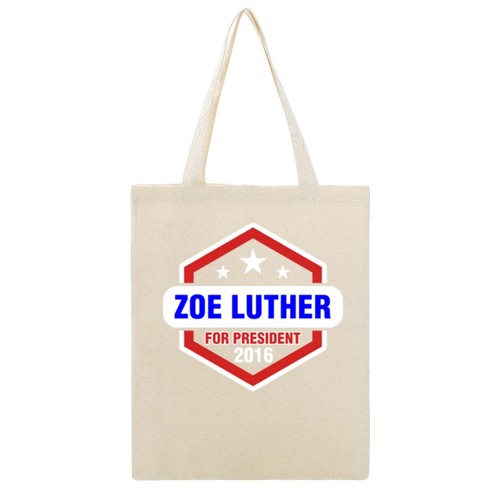 Zapp Brannigan For President 2016 Futurama TV Show Beige Canvas Tote Shopping Bag