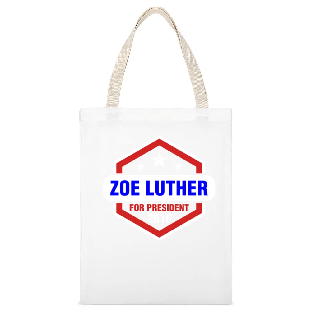 Zapp Brannigan For President 2016 Futurama TV Show White Canvas Tote Shopping Bag