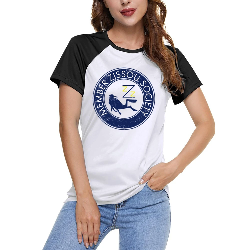 Zissou Society Member Life Aquatics Wes Anderson Comedy Movie Fan Vint Women Ladies Short Sleeve T-Shirt