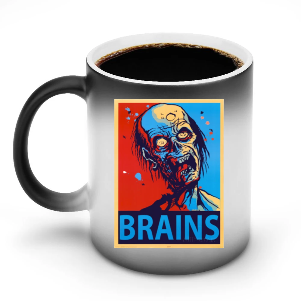 Zombie Brains tshirt Discoloration Mug