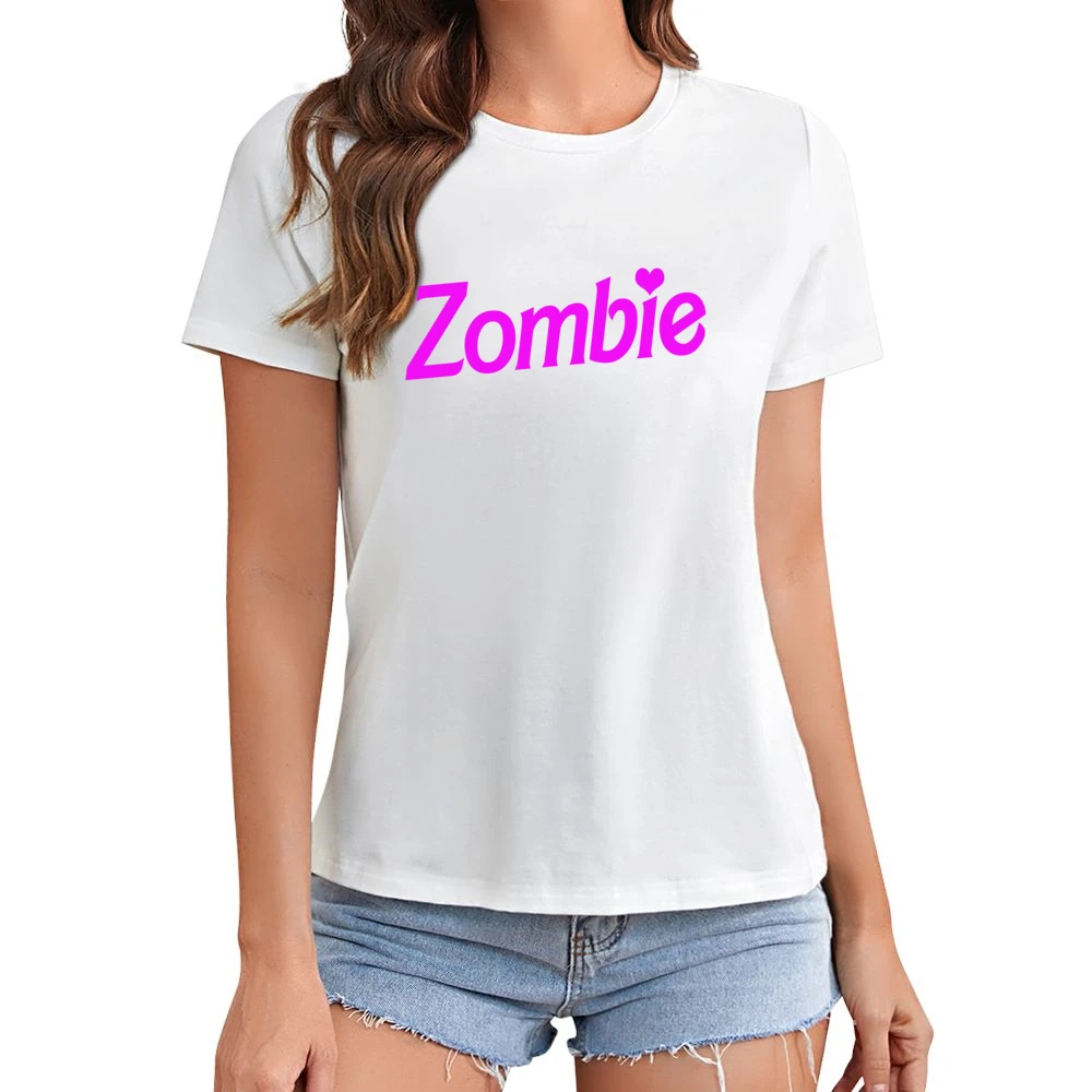 Zombie Fun Halloween Costume Barbie Parody Asian Size Women Ladies T-shirt