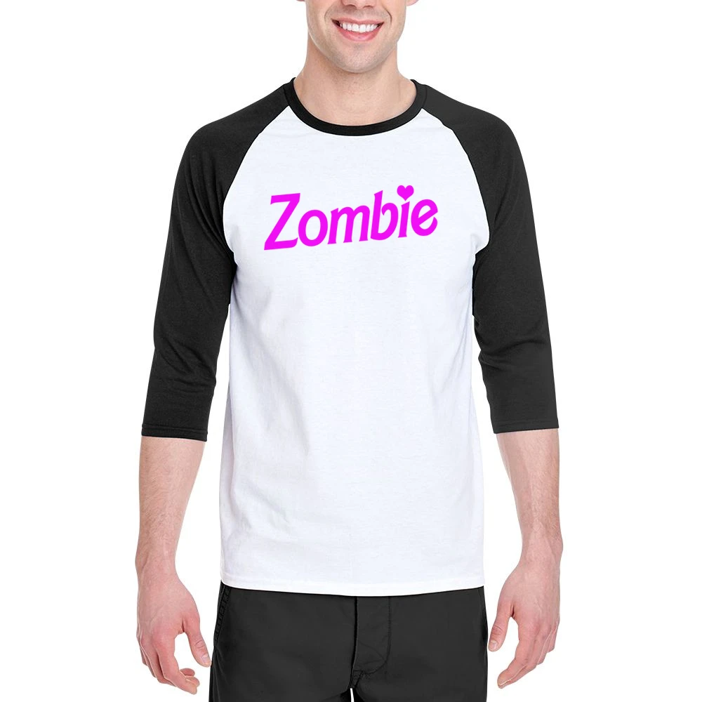 Zombie Fun Halloween Costume Barbie Parody Men 3/4 Sleeve T-Shirt