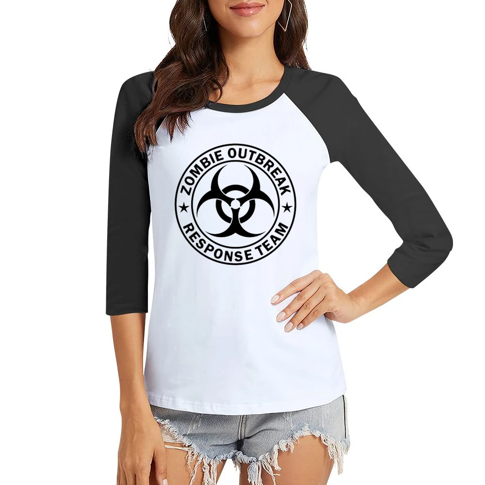 Zombie Outbreak Response Team Im02 Women Ladies 3-4 Sleeve T-Shirt