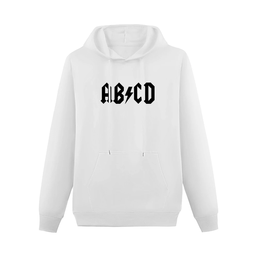 ab cd parody ac-dc black text Men Hoodie With Pocket