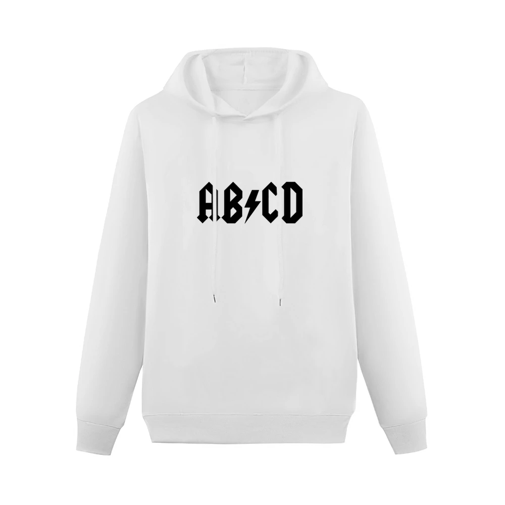 ab cd parody ac-dc black text Men Hoodie Without Pocket