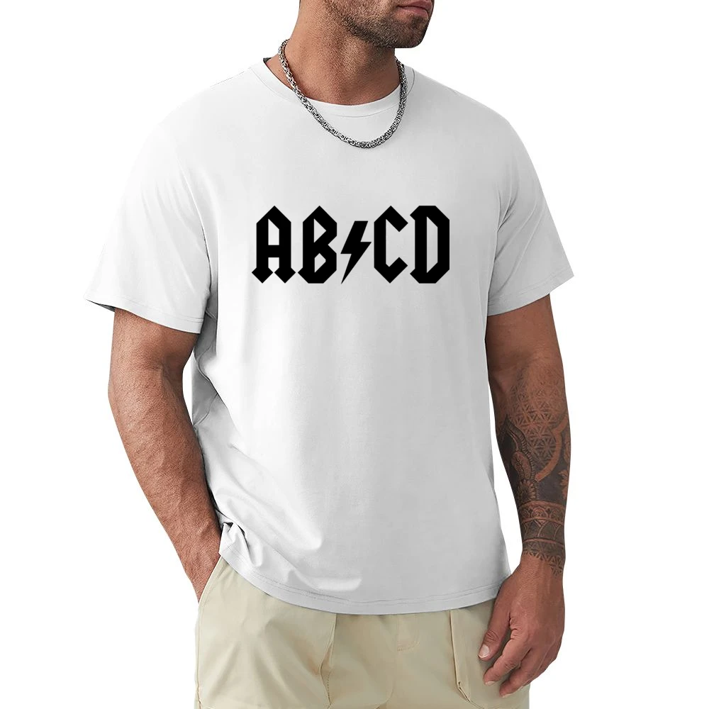 ab cd parody ac-dc black text Premium Men T-shirt