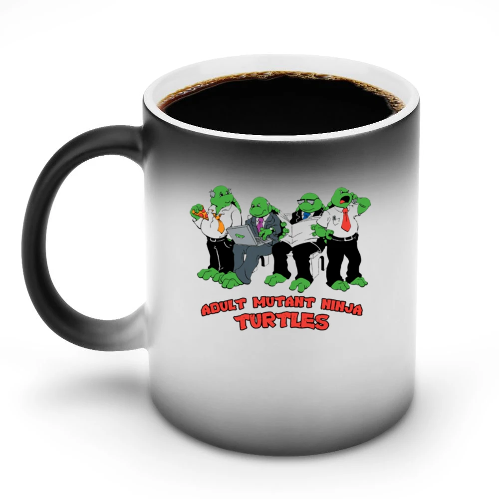 adult mutant ninja turtles TMNT funny parody Discoloration Mug