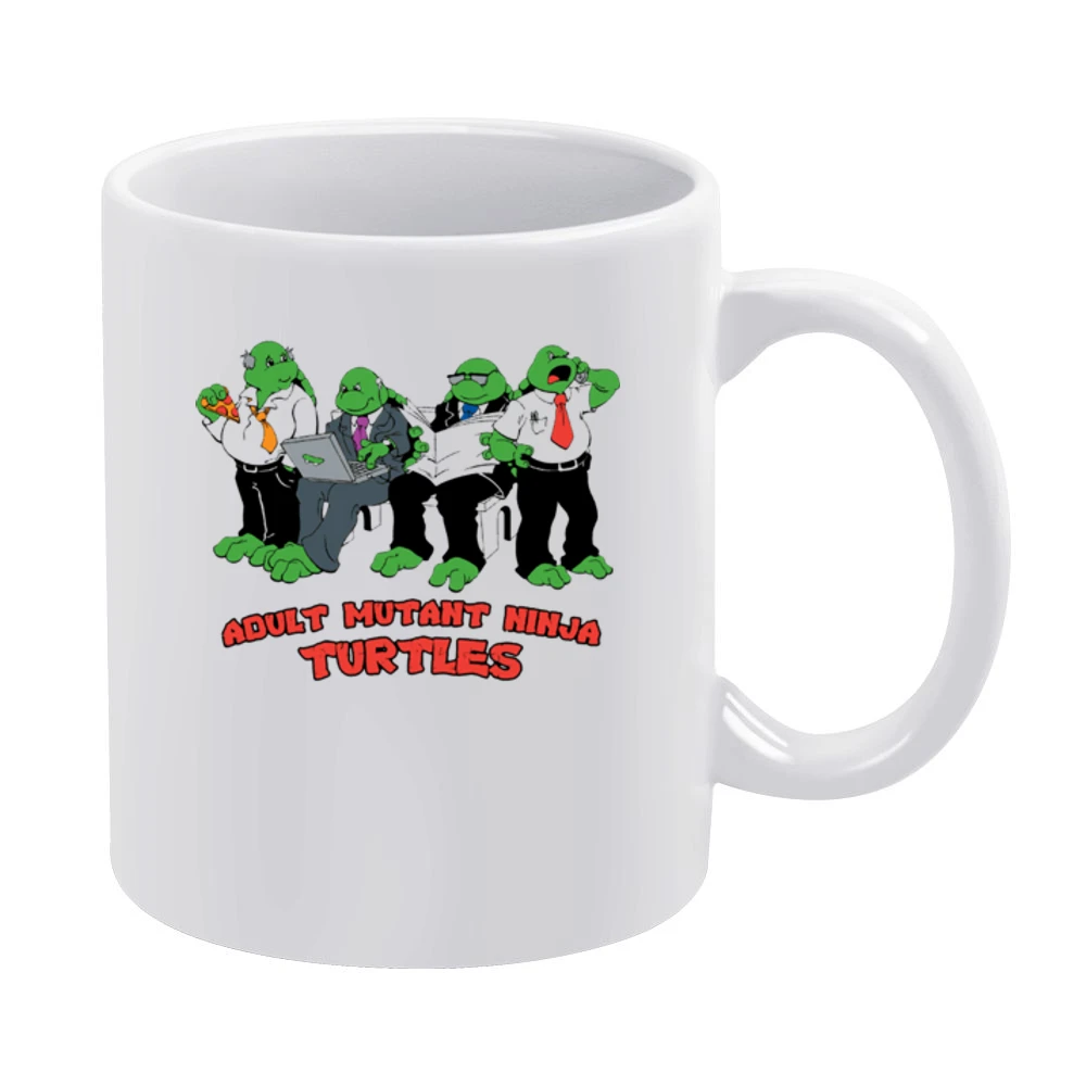 adult mutant ninja turtles TMNT funny parody White Mug