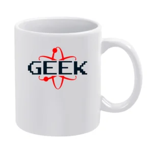 atomic geek funny White Mug