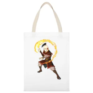 avatar The Last Airbender legend of Aang Fire nation Banished prince Z White Canvas Tote Shopping Bag