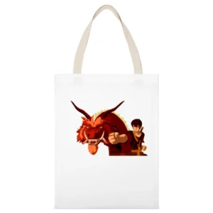 avatar legend of Aang the last airbender Zuko The dancing dragon Fire White Canvas Tote Shopping Bag