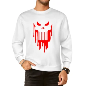 bloody pubhiser skull European Size Pullover Sweater