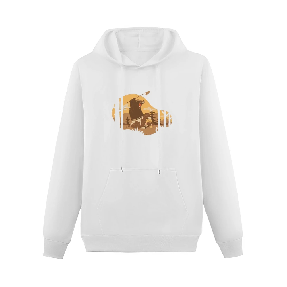 camp on woods funny art Men Hoodie With Pocket