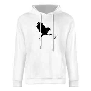 catching melody bird European Size Men Hoodie