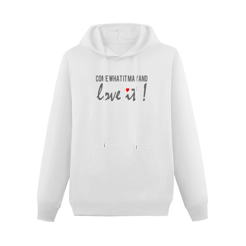 come what it may and love it - heart Men Hoodie With Pocket