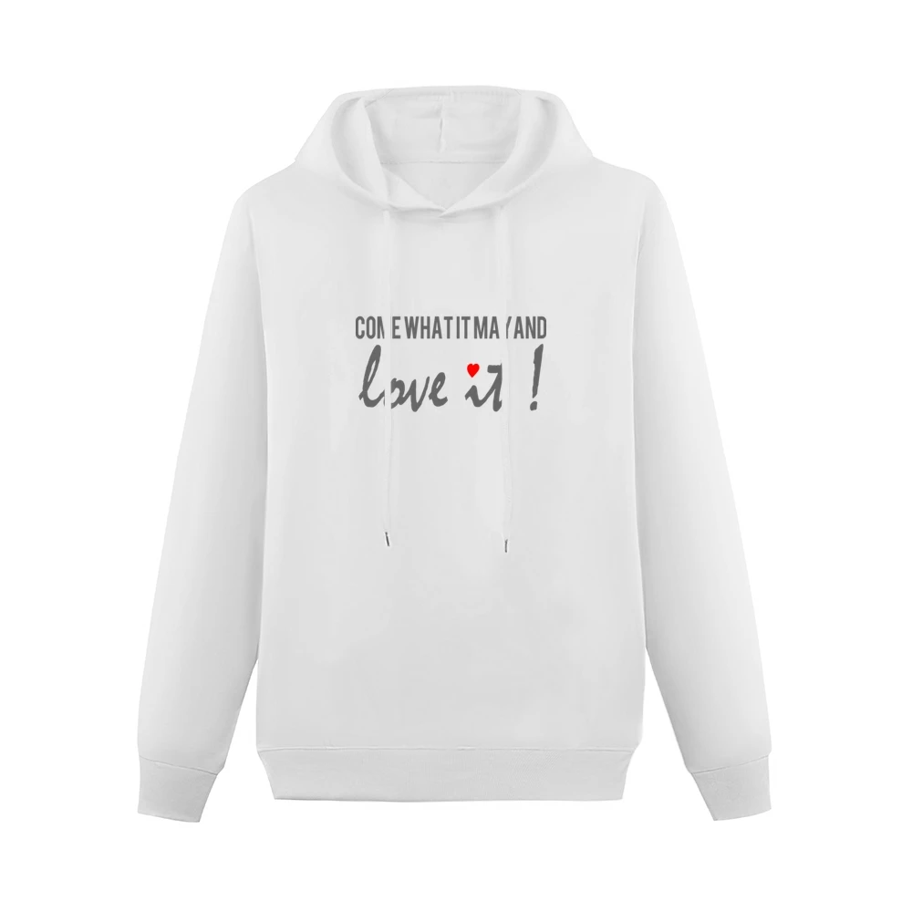 come what it may and love it - heart Men Hoodie Without Pocket