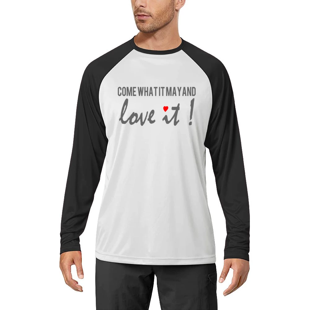 come what it may and love it - heart Men Long Sleeve T-Shirt