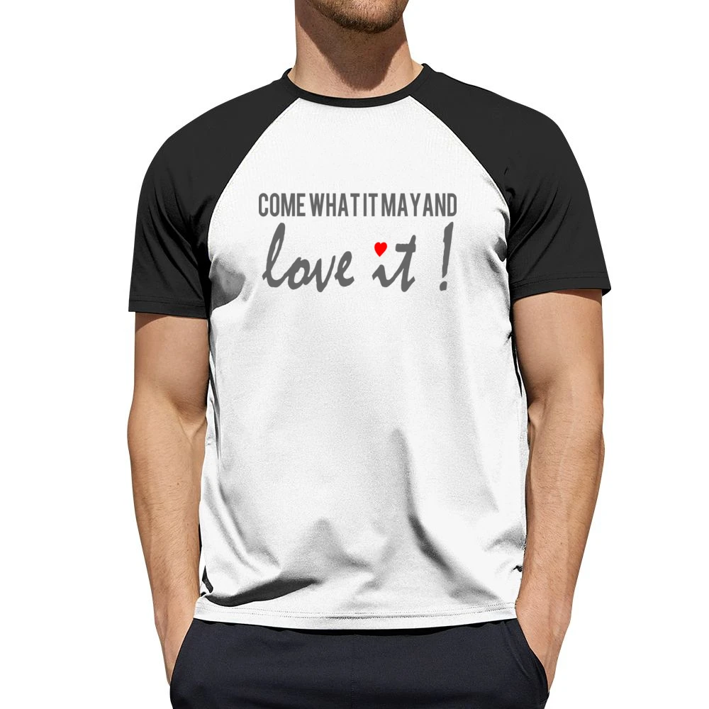 come what it may and love it - heart Men Short Sleeve T-Shirt