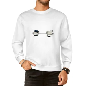 escaping - esc keyboard key button running with ctrl chasing sport gre European Size Pullover Sweater