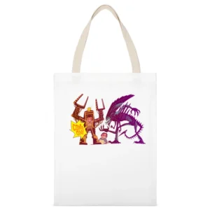 fiction movie alien White Canvas Tote Shopping Bag