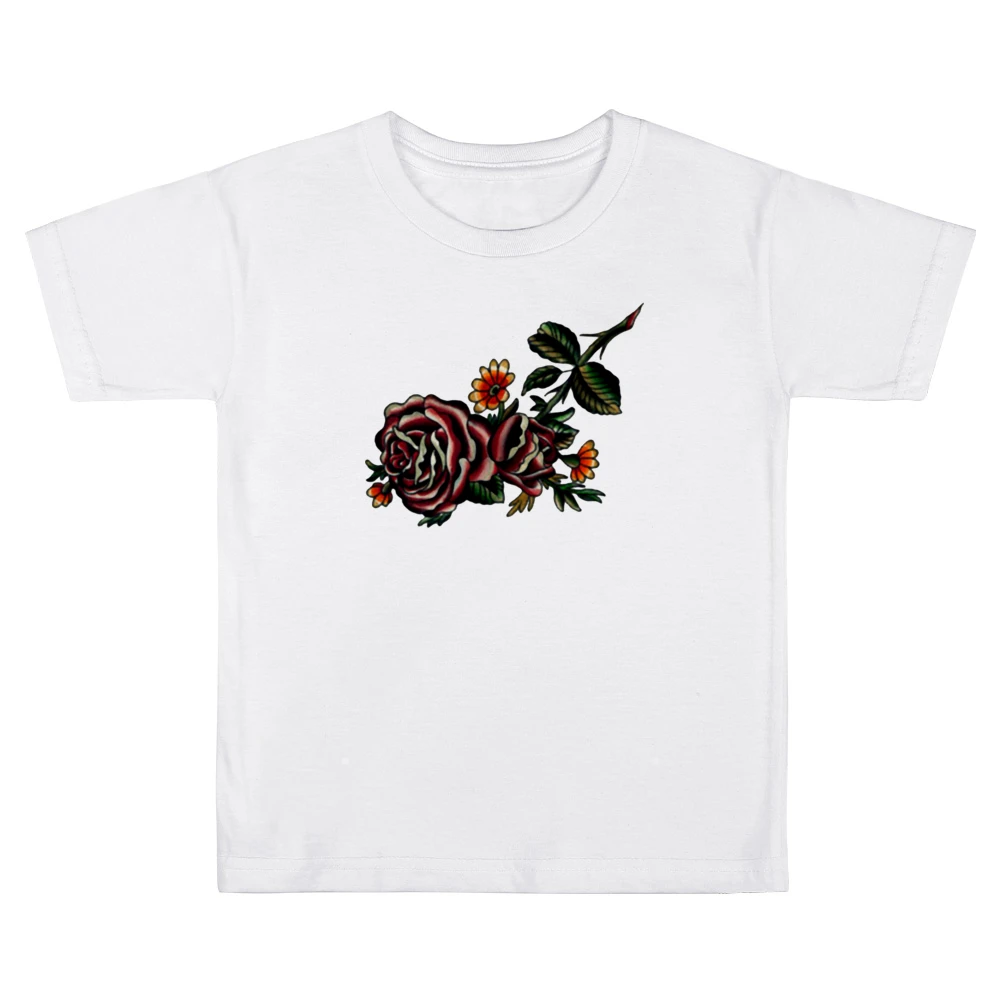 flower red rose blooming Kids Boys Girls T-Shirt