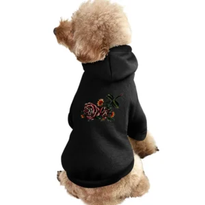 flower red rose blooming Pet Apparel Clothes