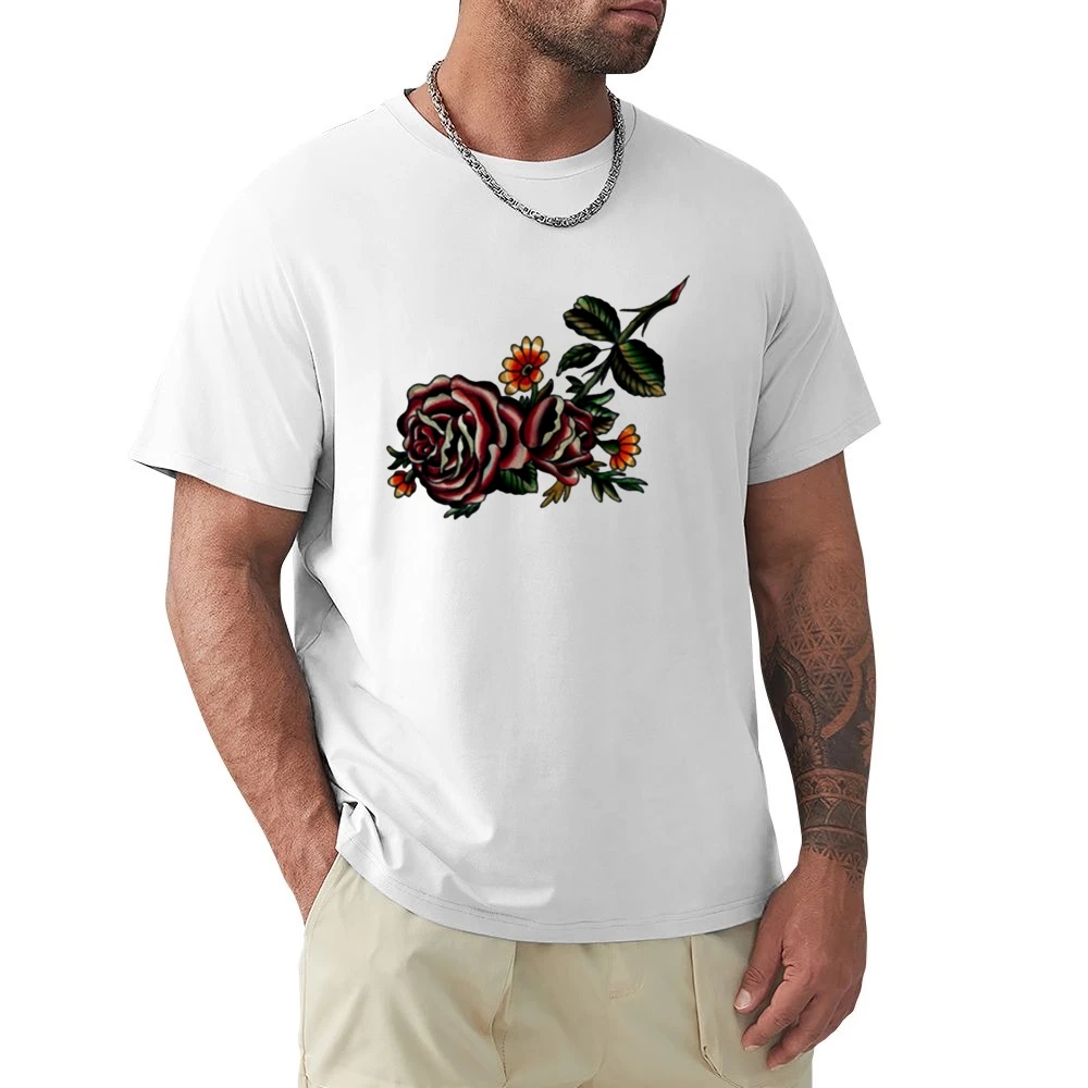 flower red rose blooming Premium Men T-shirt