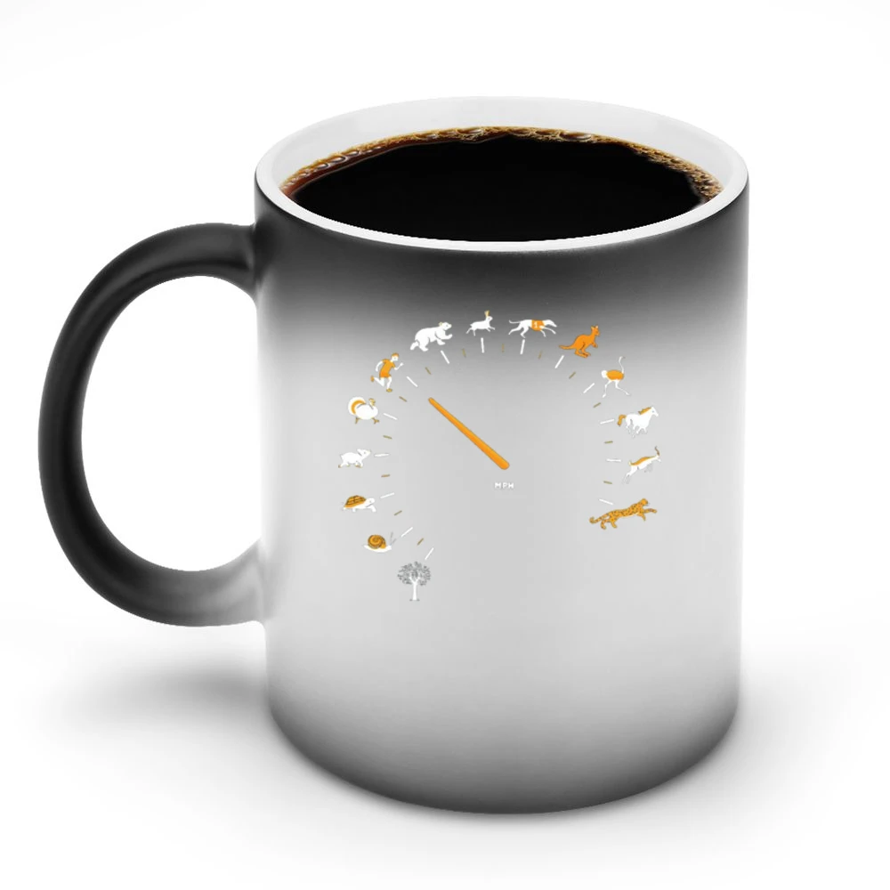 funny animals tree and human living thing speed run running gauge spee Discoloration Mug