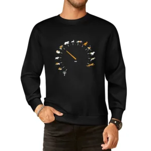 funny animals tree and human living thing speed run running gauge spee European Size Pullover Sweater