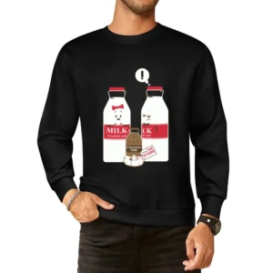 funny milk dairy family European Size Pullover Sweater