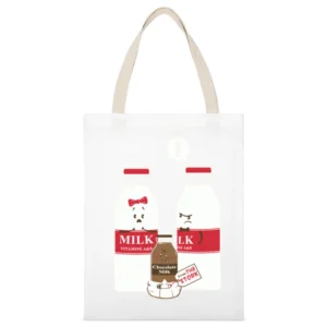funny milk dairy family White Canvas Tote Shopping Bag