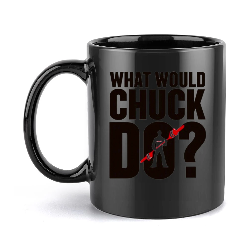 funny typography chuck norris saying dead rising Black Mug