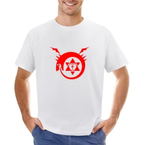 homunculus logo serpent devour it tails fullmetal Alchemist Hiromu Ara Asian Size Men T-Shirt