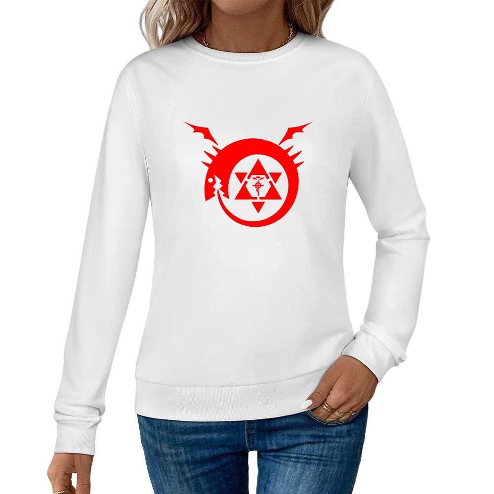 homunculus logo serpent devour it tails fullmetal Alchemist Hiromu Ara Women Pullover Sweatshirt