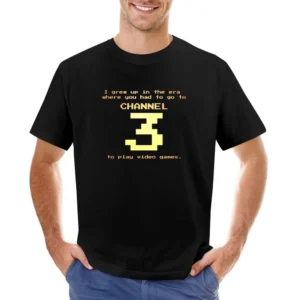 i grew up in the era where you had to go to channel 3 to play video ga Asian Size Men T-Shirt