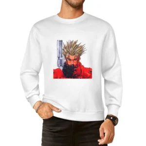 im02 trigun vash the stampede with revolver European Size Pullover Sweater