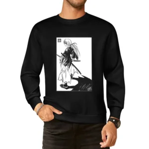 meiji era battosai himura ruroini kenshin samurai x with sakabato T Sh European Size Pullover Sweater