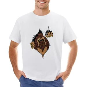 mockup ape wearing black glasses break through Asian Size Men T-Shirt